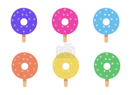 Photo for Colorful donut cake pops on sticks with - Royalty Free Image