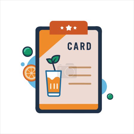 Photo for Refreshing Beverage Loyalty Card Design Concept - Royalty Free Image