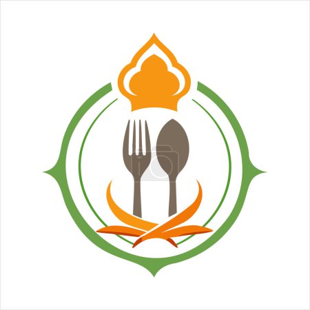 Organic Vegetarian Cuisine Logo Design Concept