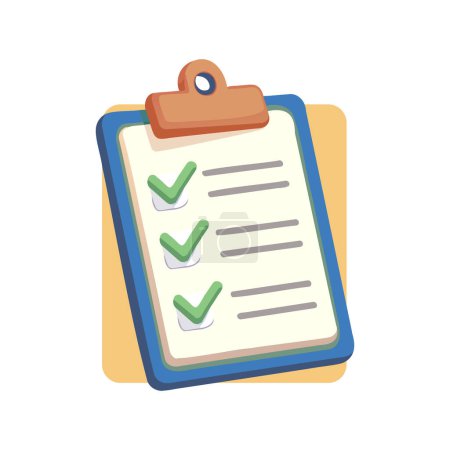 Checkliste Clipboard Illustration für die Aufgabenorganisation