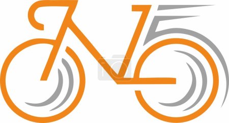 Téléchargez les illustrations : Concept de logo de vélo, adapté au design dont vous avez besoin - en licence libre de droit
