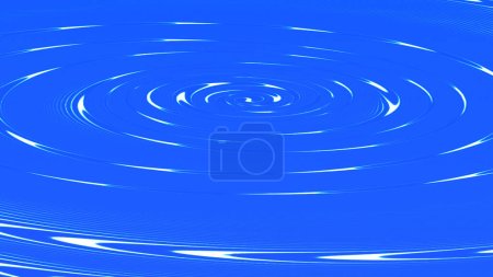 Photo for Rotating stream of water. Whirlpool. On a blue background there is a whirlpool in a clockwise direction. - Royalty Free Image