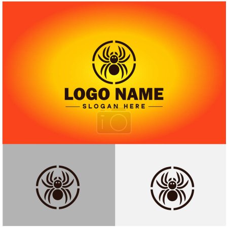 Téléchargez les illustrations : Graphiques d'icône d'art vectoriel de logo d'araignée pour l'icône d'entreprise de marque Modèle de logo d'araignée - en licence libre de droit