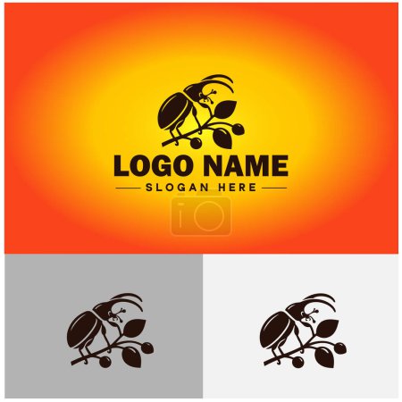 Plantilla de logotipo de plaga de insectos Weevil vector arte icono gráficos para la marca de fábrica icono weevil logotipo plantilla