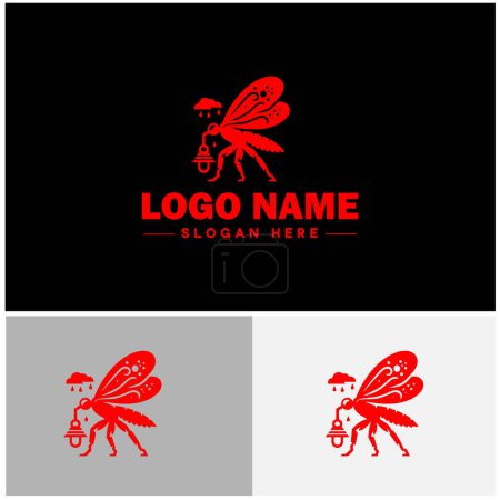 Téléchargez les illustrations : Lanternfly logo icône vecteur pour l'icône de l'application de marque d'entreprise Lanternfly Insect bee logo template - en licence libre de droit