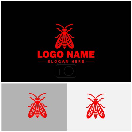Lanternfly logo icône vecteur pour l'icône de l'application de marque d'entreprise Lanternfly Insect bee logo template