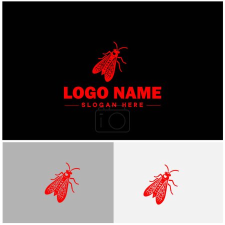 Ilustración de Icono del logotipo de la mosca de la linterna vector para la marca de negocio icono de la aplicación Linterna Insecto abeja logotipo plantilla - Imagen libre de derechos