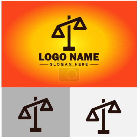 Justiz Waagen Kanzlei Gewicht Urteil Logo Symbol Vektor für Business App Silhouette Logo Vorlage
