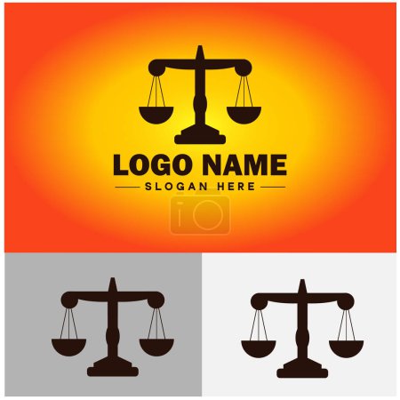 Justiz Waagen Kanzlei Gewicht Urteil Logo Symbol Vektor für Business App Silhouette Logo Vorlage
