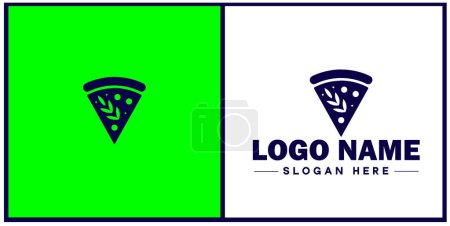 pizza tranche icône logo restaurant restauration rapide café silhouette vecteur logo