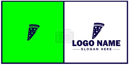 pizza tranche icône logo restaurant restauration rapide café silhouette vecteur logo
