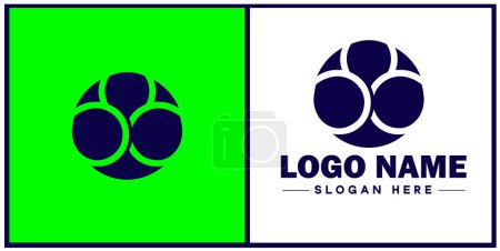 venn diagram icon Set diagram Logical diagram Intersection flat logo sign symbol editable vector