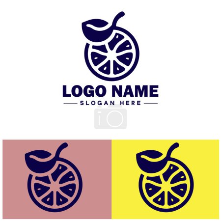 icône de citron Citron Lime jaune fruit plat signe signe symbole modifiable vecteur