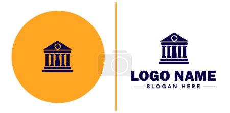 Illustration for Trade School icon Vocational school Technical institute Career college flat logo sign symbol editable vector - Royalty Free Image