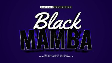 Foto de 3d efecto de texto negro mamba - Imagen libre de derechos