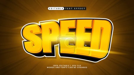 Illustration for 3d text effect speed - Royalty Free Image