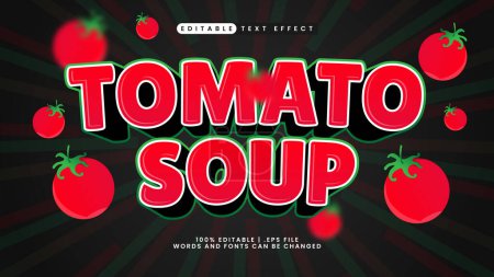Foto de Sopa de tomate efecto de texto editable - Imagen libre de derechos