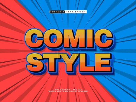 Illustration for Comic style editable comic text effect template - Royalty Free Image