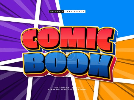 Illustration for Comic book editable comic text effect template - Royalty Free Image