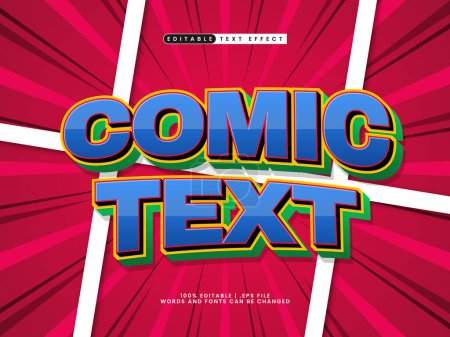 Illustration for Comic text editable comic text effect template - Royalty Free Image