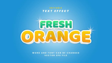 Ilustración de Efecto de texto editable naranja fresca - Imagen libre de derechos