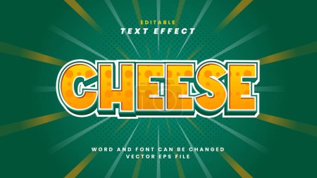 Illustration for Cheese editable text effect - Royalty Free Image