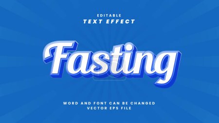 Illustration for Fasting editable text effect - Royalty Free Image