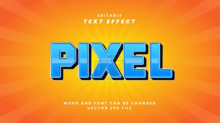 Illustration for Pixel editable text effect - Royalty Free Image