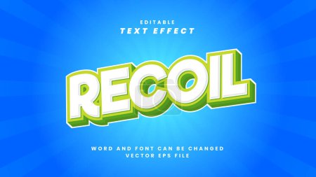 Illustration for Recoil editable text effect - Royalty Free Image