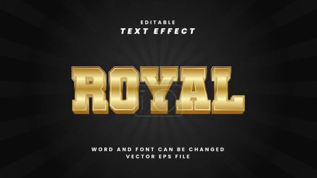 Illustration for Royal editable text effect - Royalty Free Image