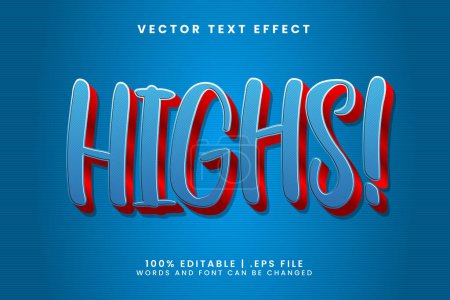 Illustration for Highs 3d cartoon text effect - Royalty Free Image