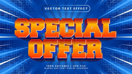 Special offer sale 3d editable text effect with orange and blue text style