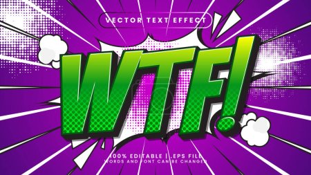 Illustration for Comic book text effect editable cartoon and pop art text style - Royalty Free Image