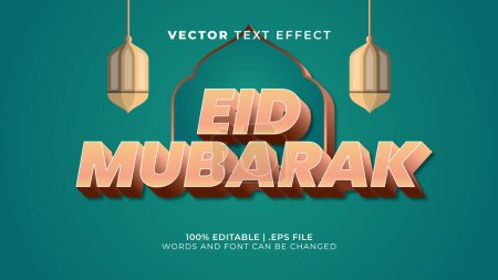 Foto de Ramadan eid mubarak plantilla de efecto de texto 3d editable estilo - Imagen libre de derechos