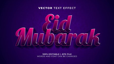 Foto de Eid mubarak editable estilo de plantilla de efecto de texto 3d - Imagen libre de derechos