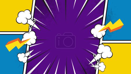 Comic colorful frame background