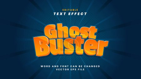 Illustration for Ghost buster editable text effect - Royalty Free Image
