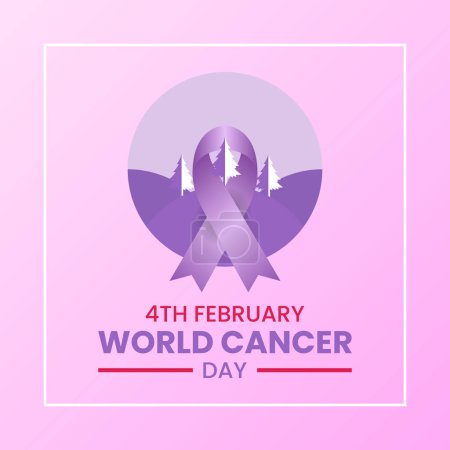 Illustration for World cancer day banner - Royalty Free Image