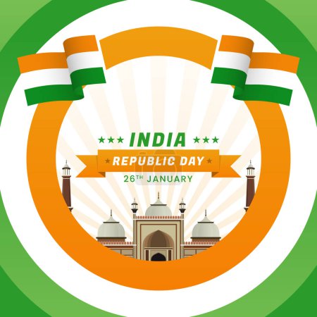 Ilustración de Día de la república de la India - Imagen libre de derechos