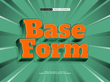 base form editable text effect