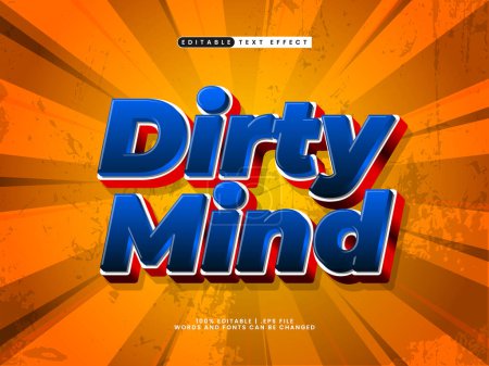 dirty mind editable text effect in halloween style