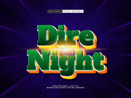 dire night editable text effect in halloween style