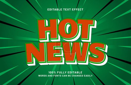 nouvelles chaudes 3d effet de texte modifiable