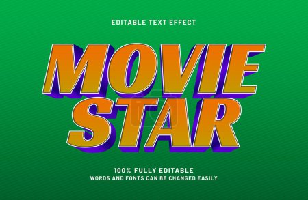 star de cinéma 3d effet de texte modifiable