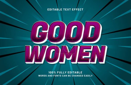 bonnes femmes 3d effet de texte modifiable