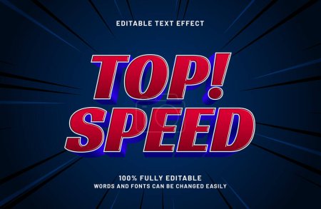vitesse maximale 3d effet de texte modifiable