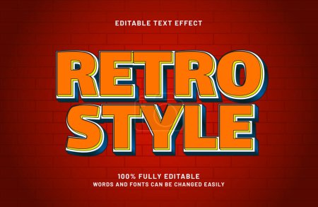 style rétro 3d effet de texte modifiable