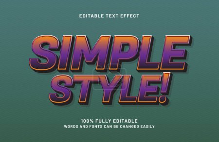 style simple effet de texte modifiable 3d