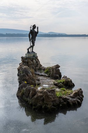 Photo for Lake of Tata with statue in Hungary - Royalty Free Image
