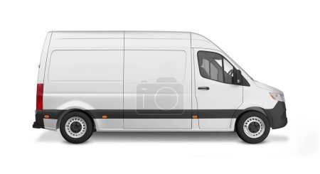 Photo for Van Side View on white background - Royalty Free Image